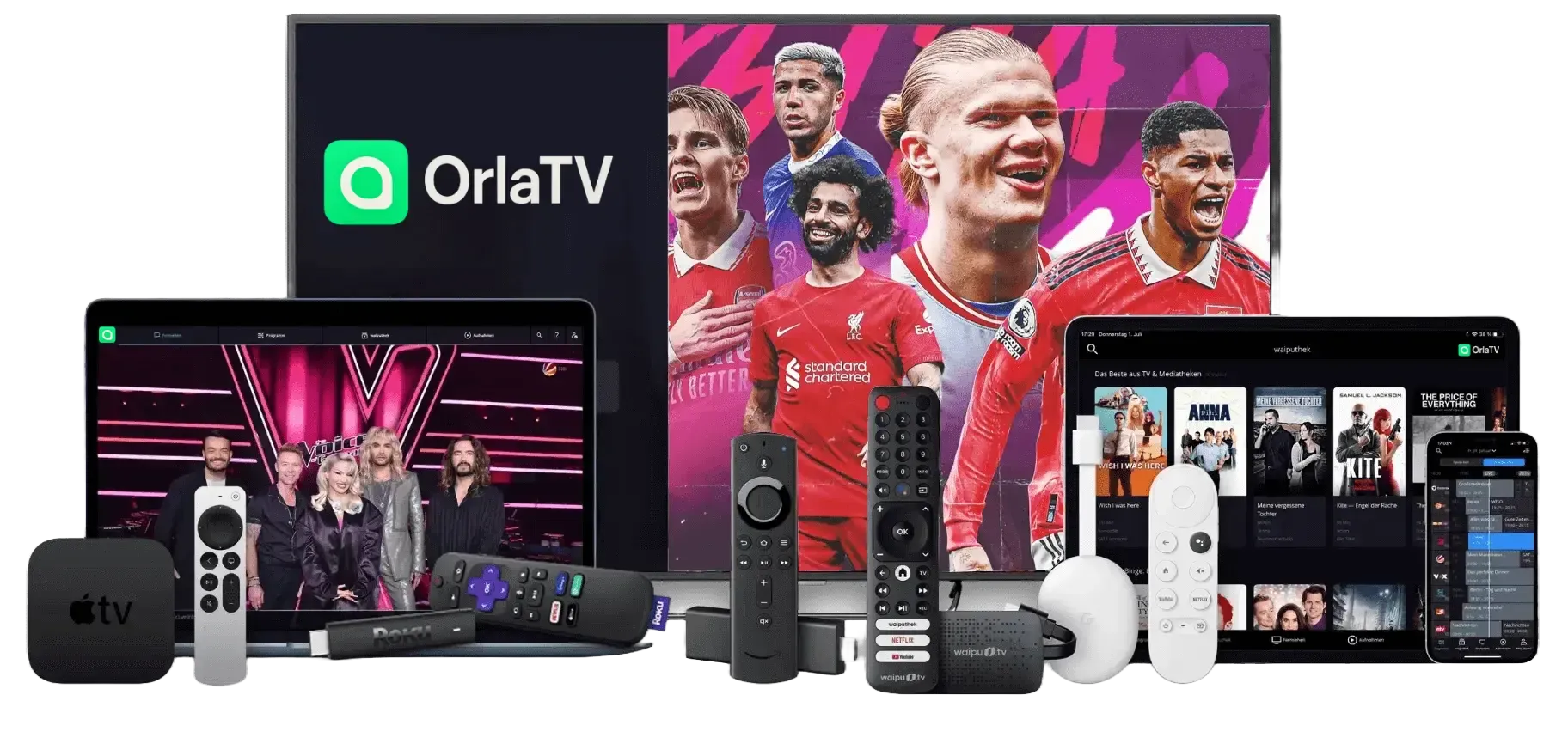 TVNADO compatible devices including Firestick, Apple TV, Android, Smart TVs and more
